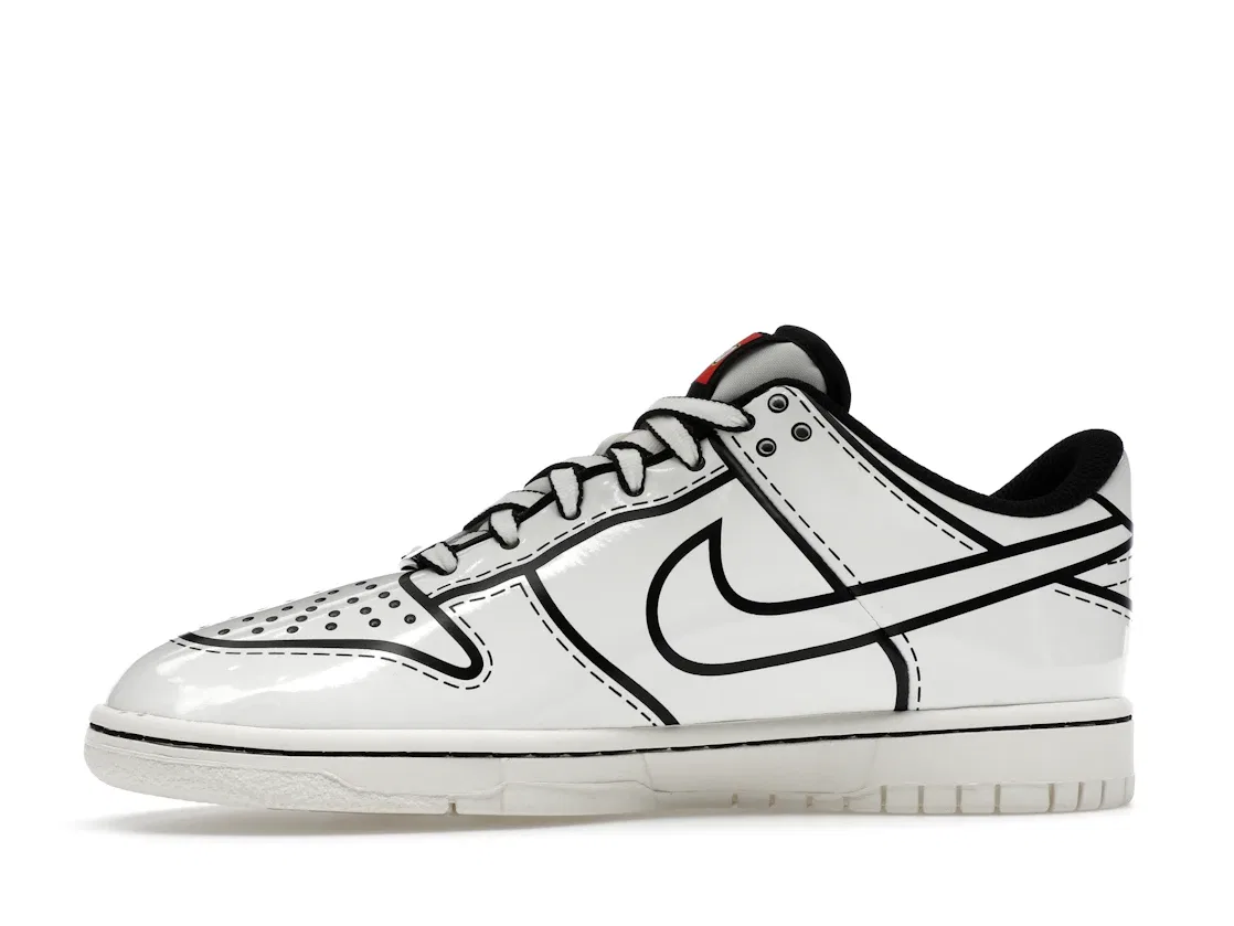 Детские кеды Lifestyle с принтом LEGO Nike Dunk Low, Sail/Sail/Black/Rush Red — фото 3