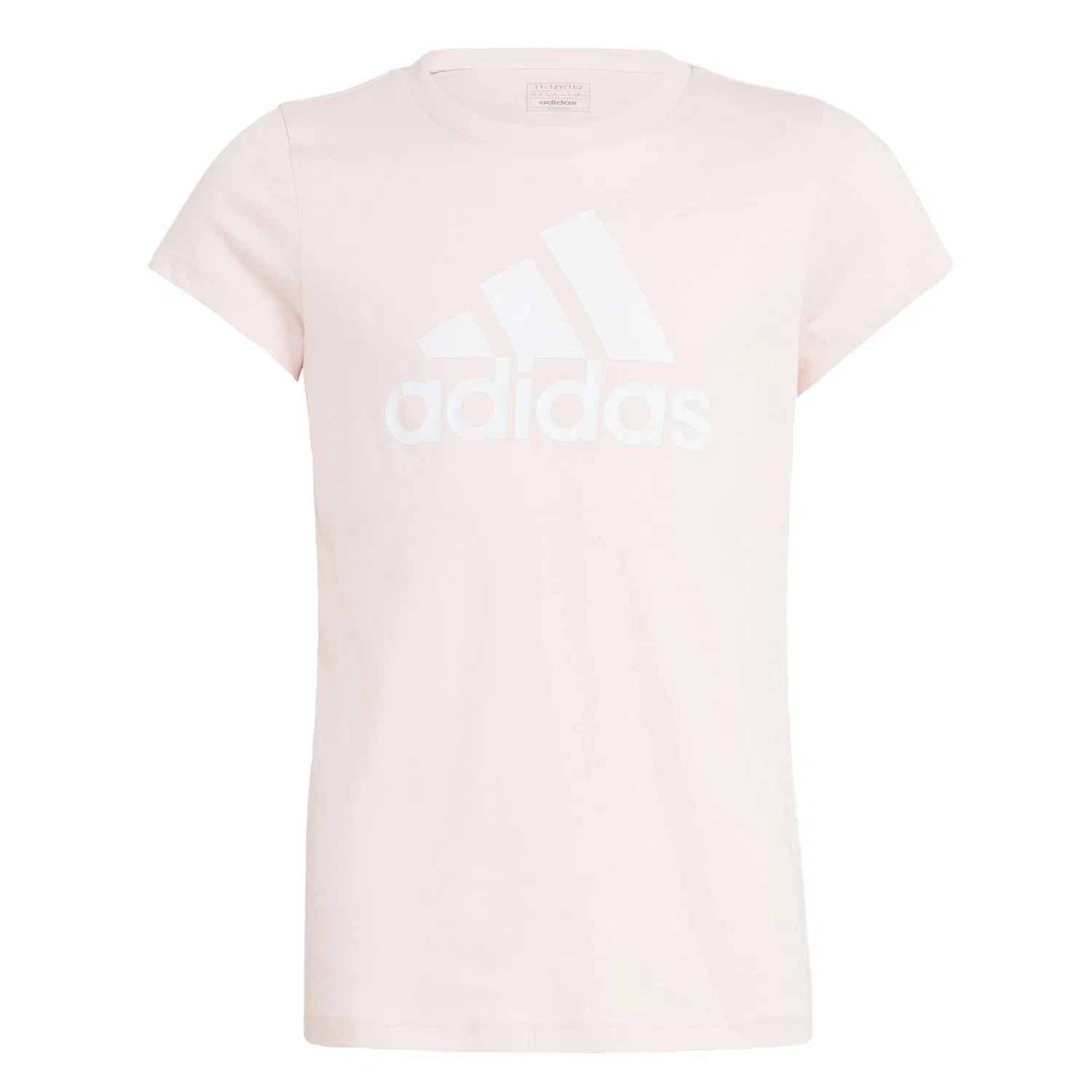 Детская футболка с логотипом Essentials Big Logo Cotton T-Shirt Adidas, Rosa Weiss — фото 2