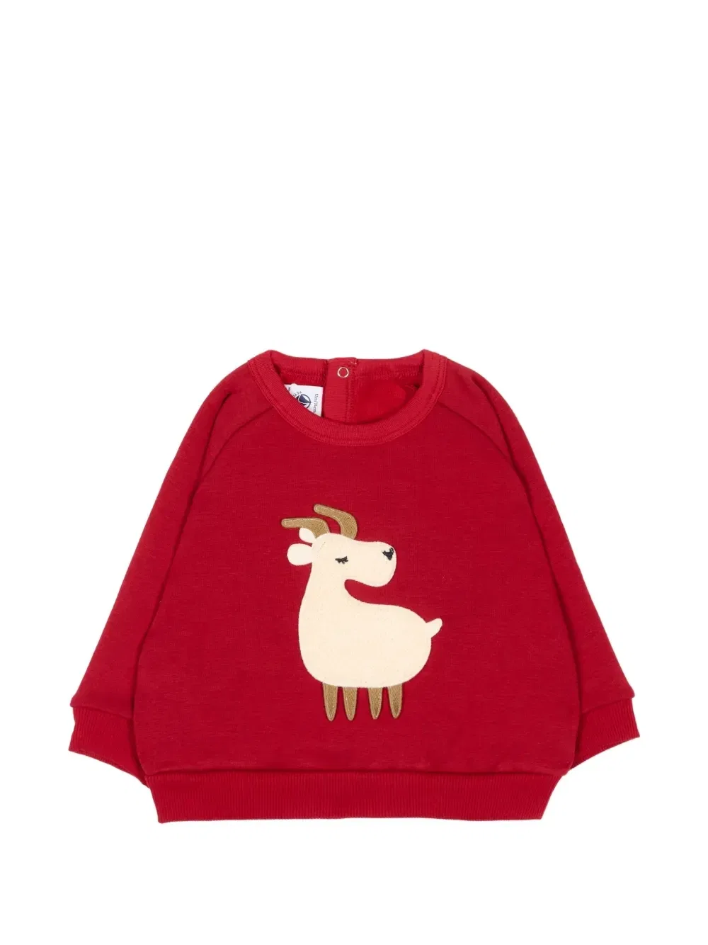Толстовка с нашивками живных Petit Bateau, красный