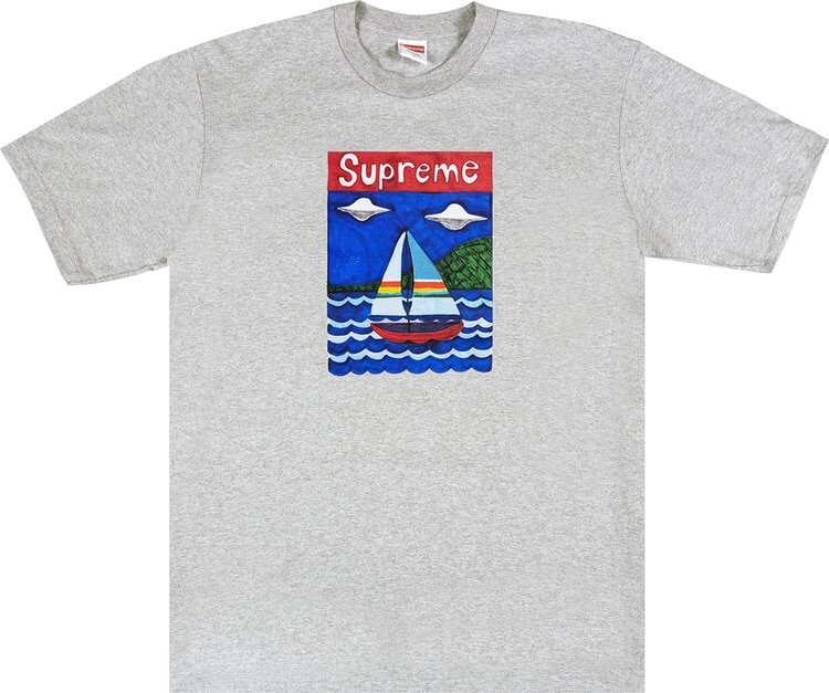 

Футболка Supreme Sailboat Tee 'Heather Grey', серый