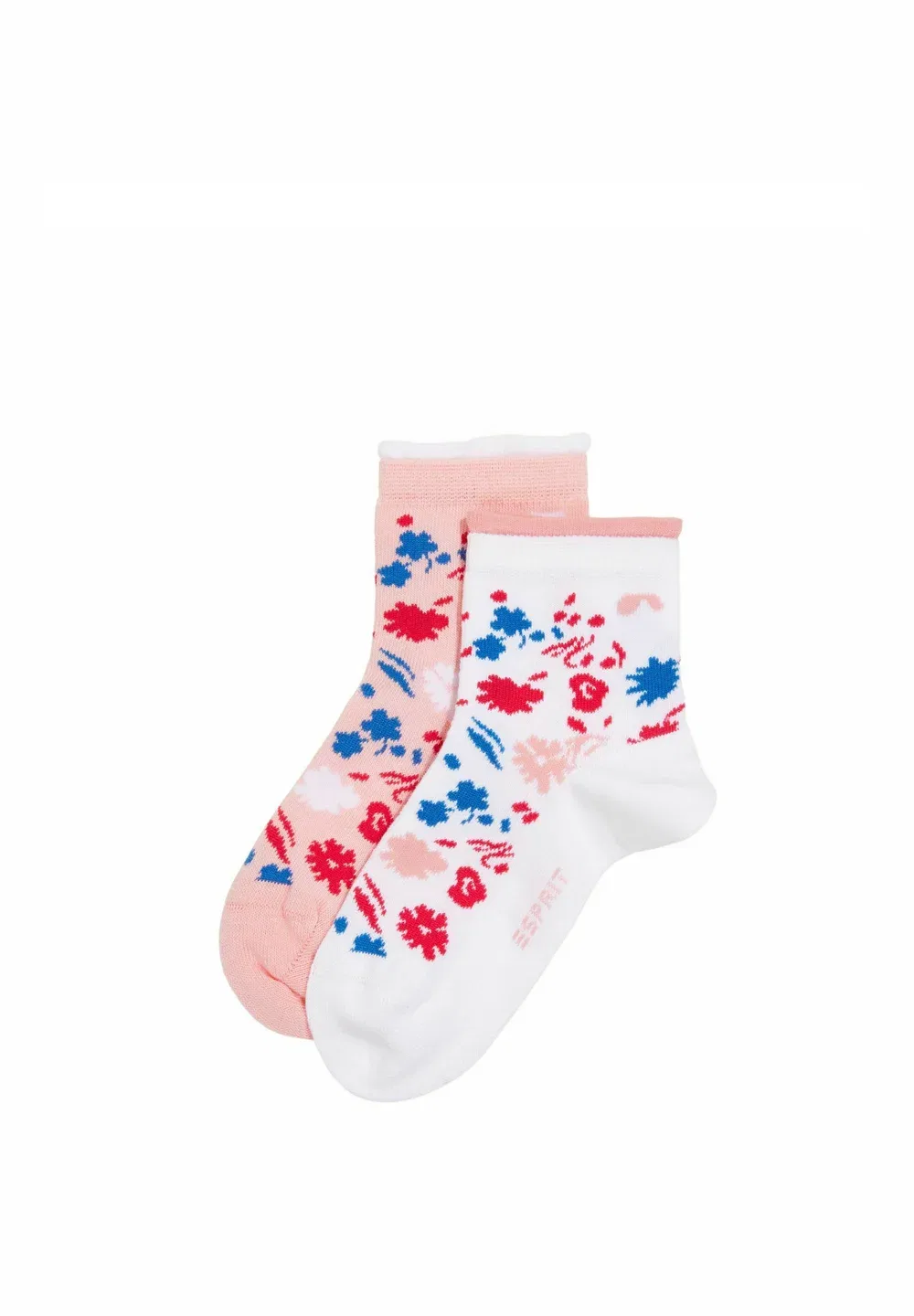 2 Er-Pack kurze blütenmuster - носки Esprit, White Rose