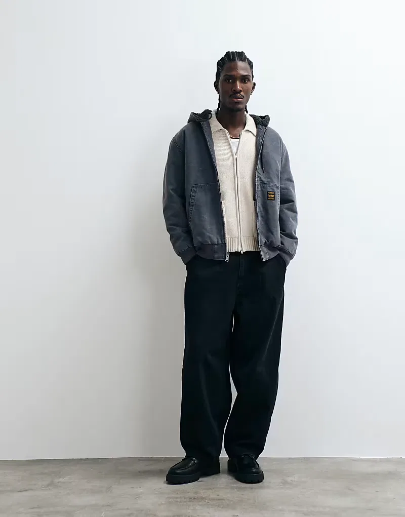 Куртка Levi's Workwear Potero из выстиранного денима с капюшоном, камуфляжно-зеленый — фото 3