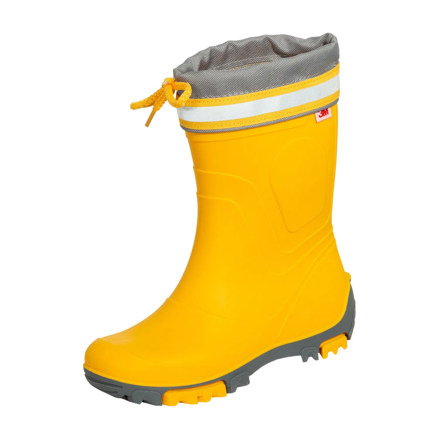 Детские резиновые сапоги с рефлекторами Bockstiegel, Yellow/Dark Grey