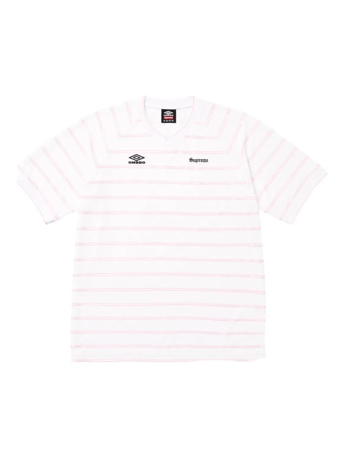 Футбольная майка с полосками "SS 25 - White" Supreme, белый