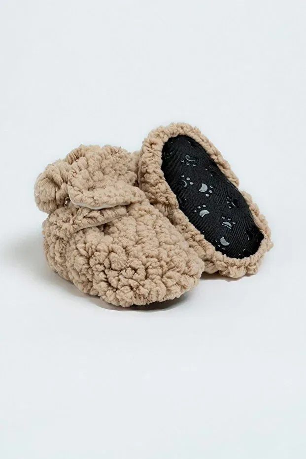 Детские тапочки для новорожденных хлопковые Babyzilla, Beige — фото 3