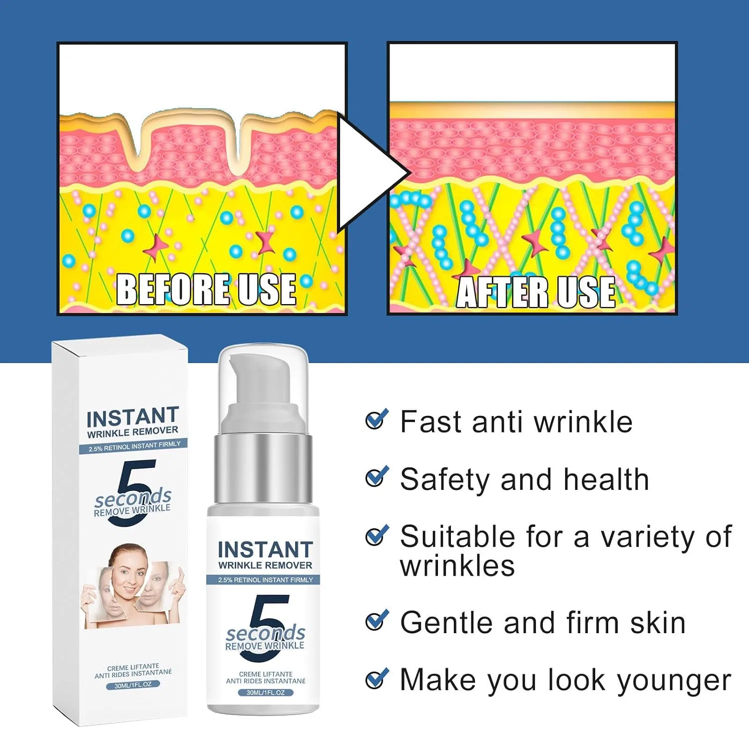 Антивозрастной крем с лифтинг-эффектом, Retinol, 30 мл, 1 шт Generic — фото 4