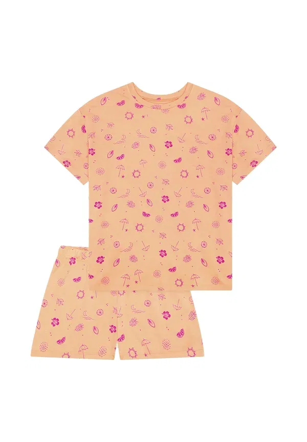 Пижама с принтом Pyjama set Schiesser, Peach