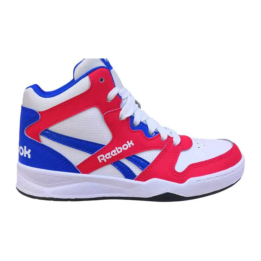 Детские кроссовки для мальчиков с высоким верхом Bb4500 Court Reebok, Ftwr White Vector Red Vector Blue — фото 2