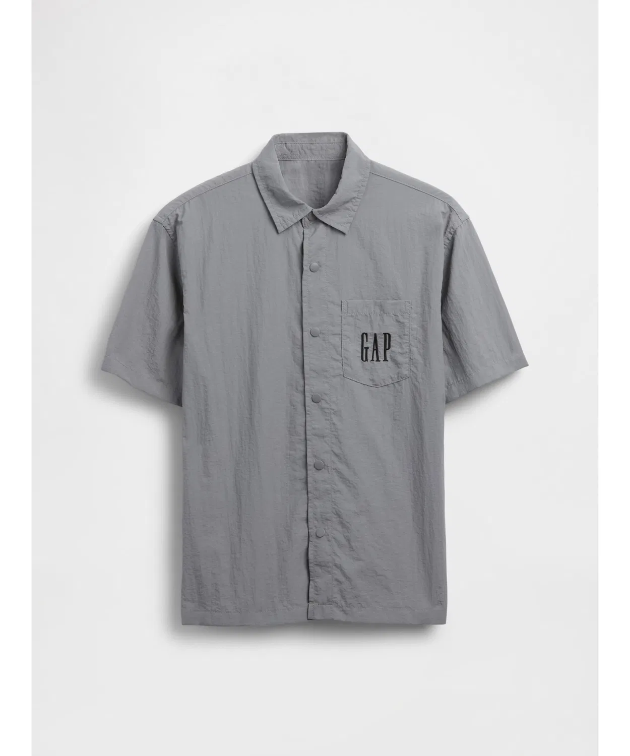 Детская рубашка из переработанного нейлона с коротким рукавом, модель Relaxed Fit GAP, Black — фото 4