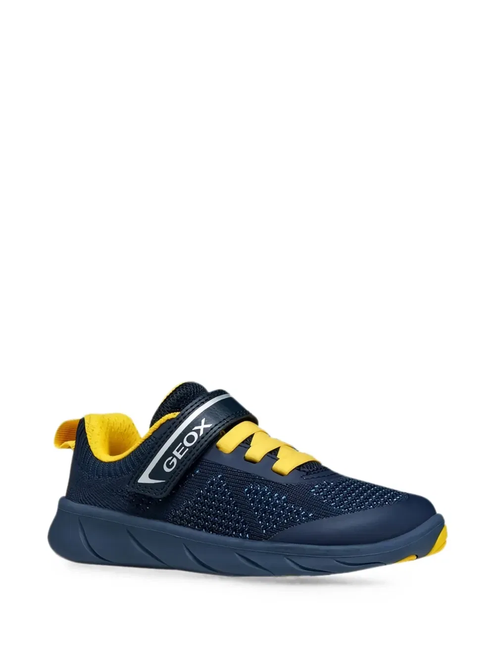 Кроссовки Foot-Run из сетчатого материала с липучками Geox Kids, синий
