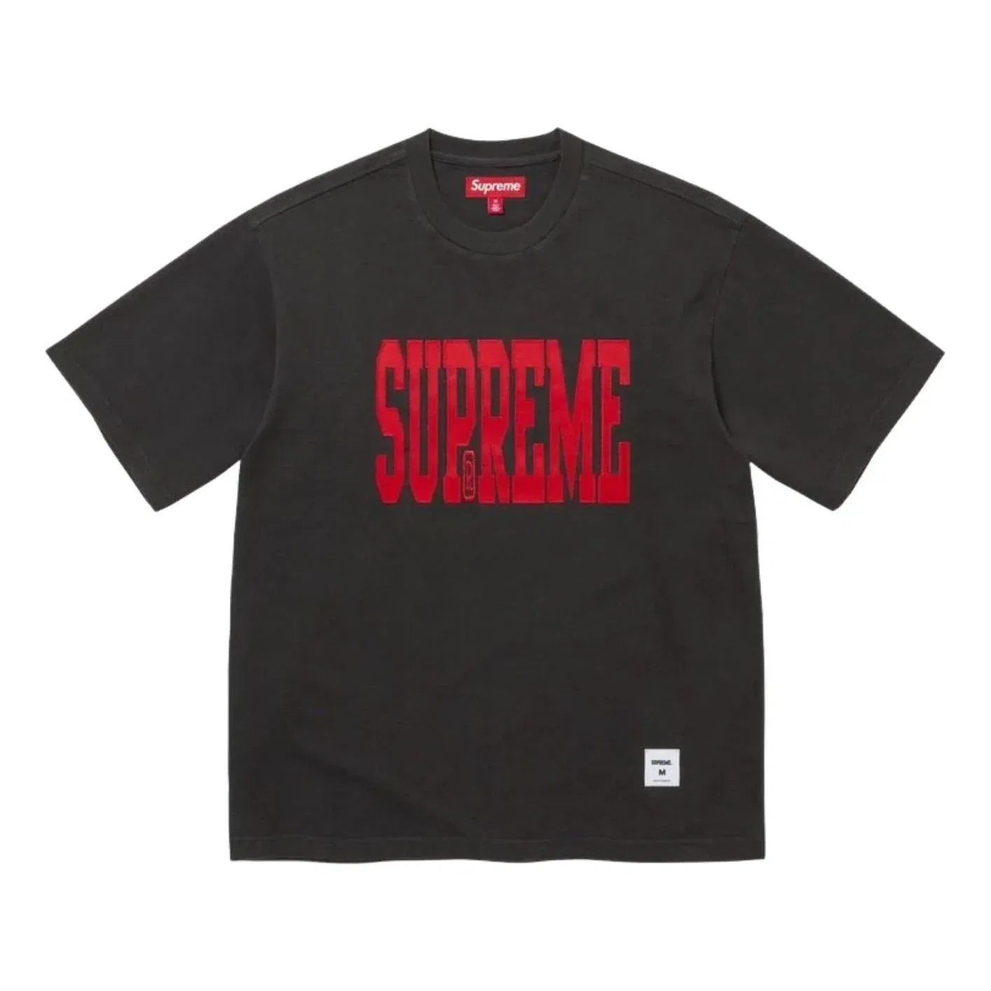 Мужская футболка FW26 Stretch Applique S/S T-Shirt 'Black' Supreme, черный