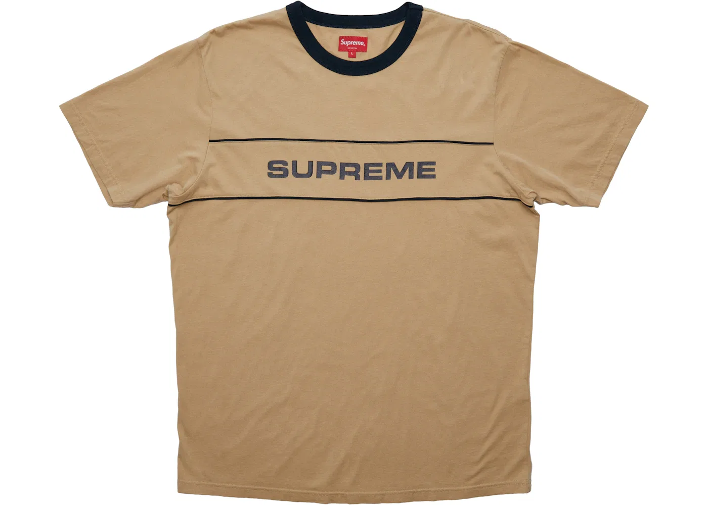 Мужская футболка с длинным рукавом Supreme Team Ringer Tee, Tan