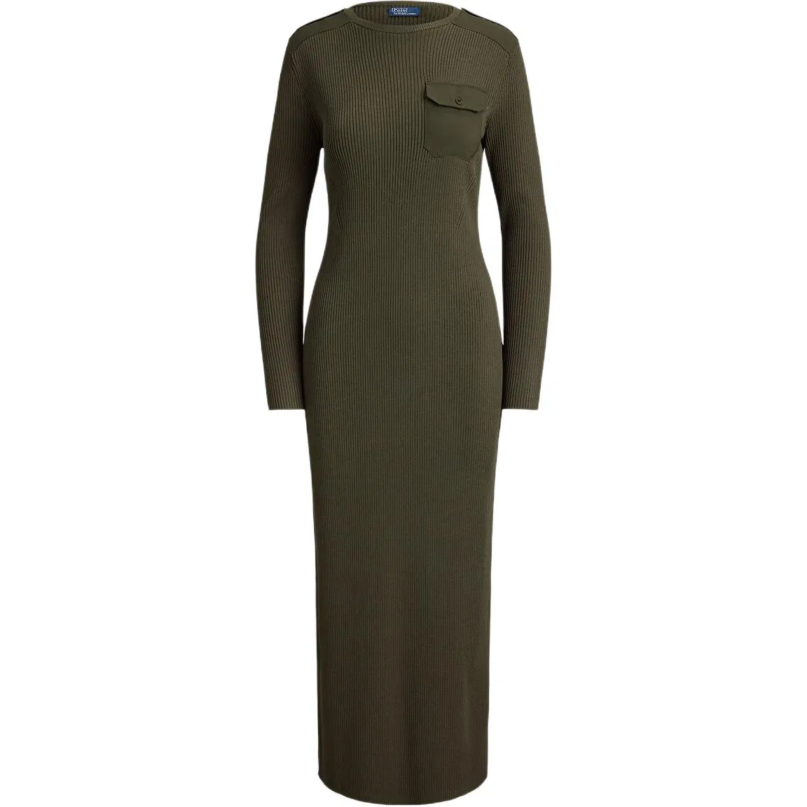 Женское платье с длинным рукавом миди Polo Ralph Lauren, Olive Green