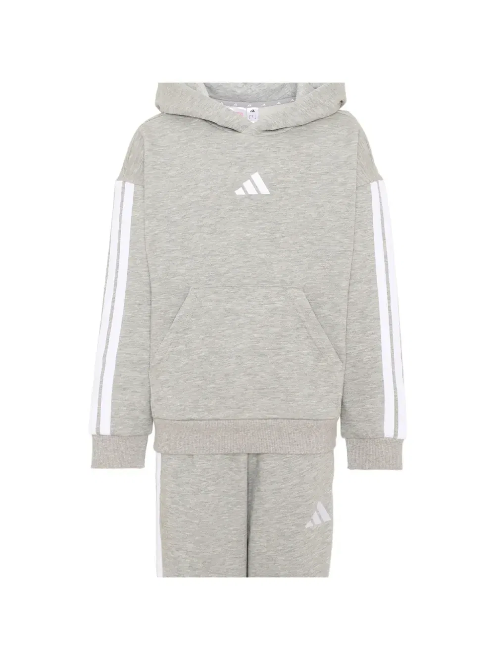 Спортивный костюм с полосками и логотипом Adidas Kids, серый — фото 4