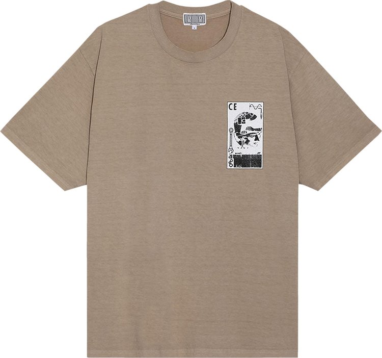 Футболка Cav Empt Overdye MD Purple Cloud T-Shirt 'Beige', кремовый - фото