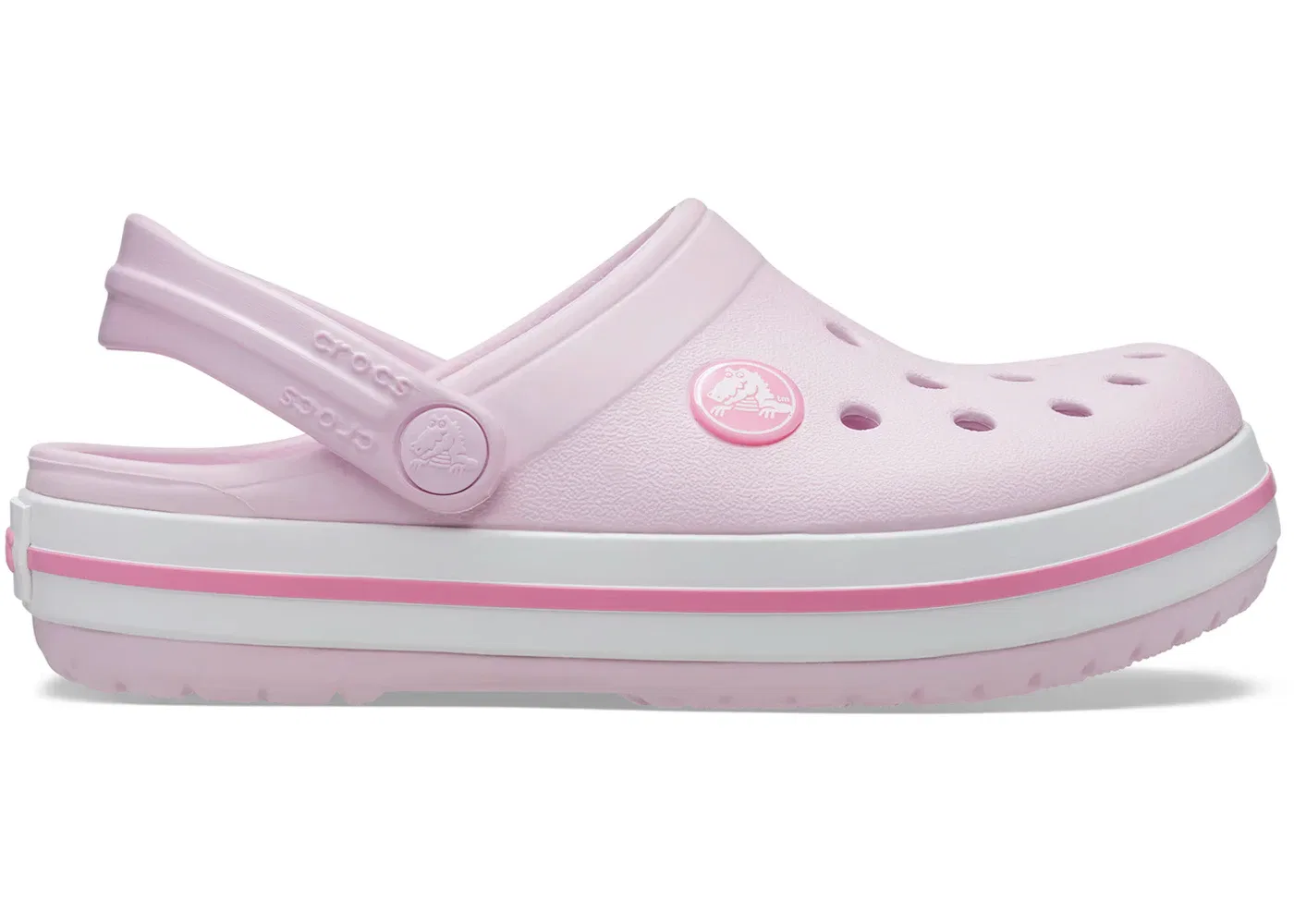 Детские сабо-клоги Crocs Crocband Clog, Ballerina Pink