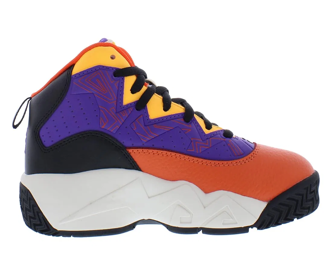Детские кроссовки для мальчиков с закрытым носком Kid's Fila Mb Fila, Purple Orange Black — фото 3