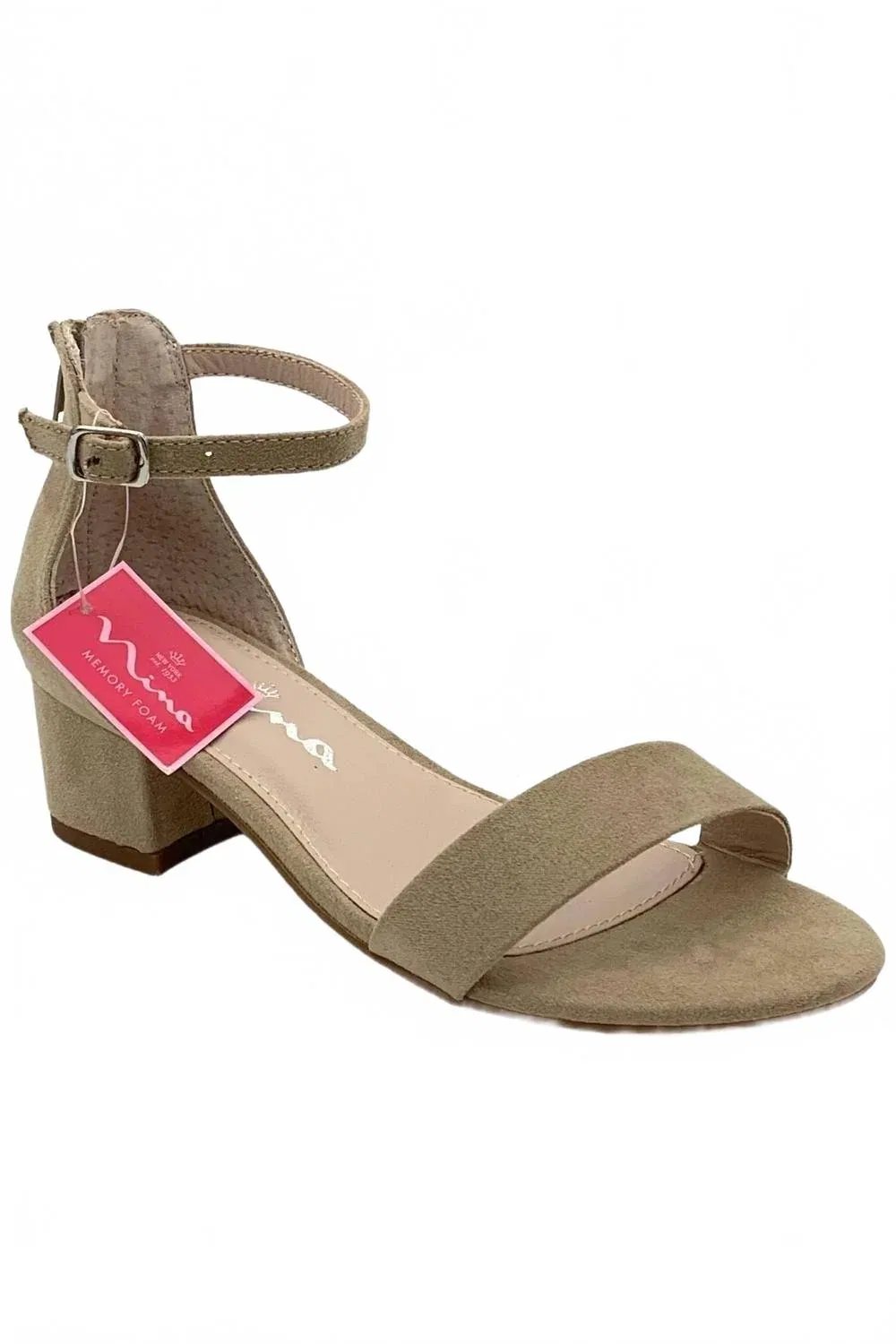 Детские сандалии для девочек с ремешком на щиколотке Hidi Back Zip Ankle Strap Sandal Nina, Alamo Tan Mic