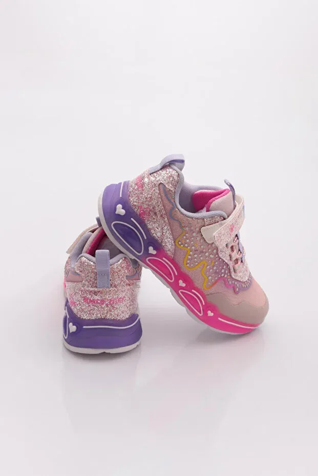Детские спортивные кроссовки для девочек со светящейся подошвой Marco Kids, Pink — фото 3