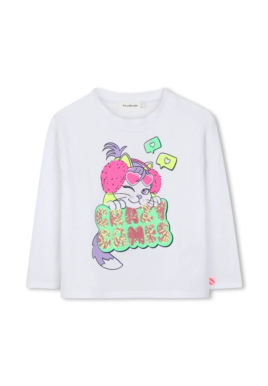Tee-Shirt manches longues - футболка с длинными рукавами Billieblush, Blanc