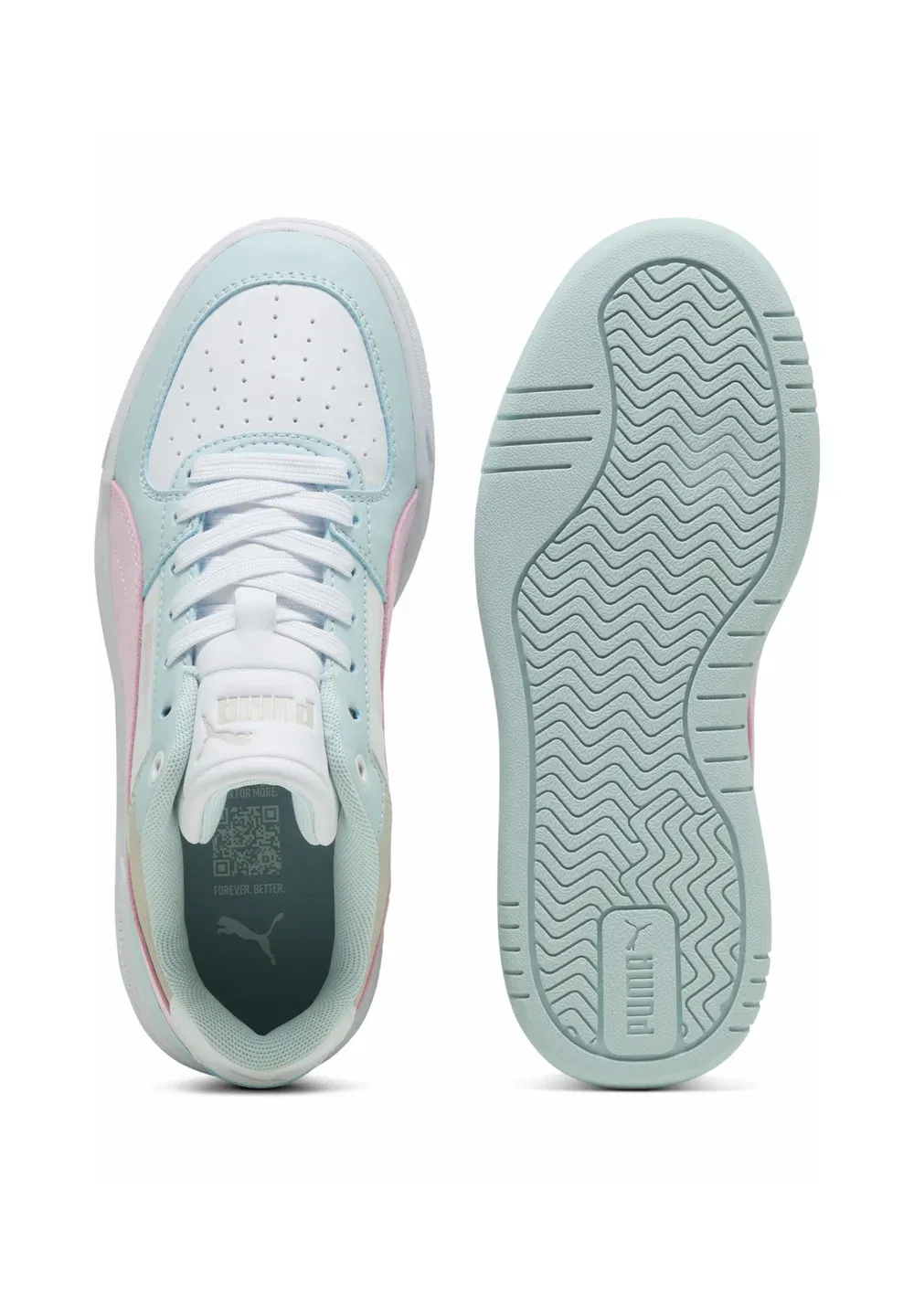 Caven iii block jr унисекс - кроссовки Puma, Aqua Glow-Powder Pink-Puma White — фото 3