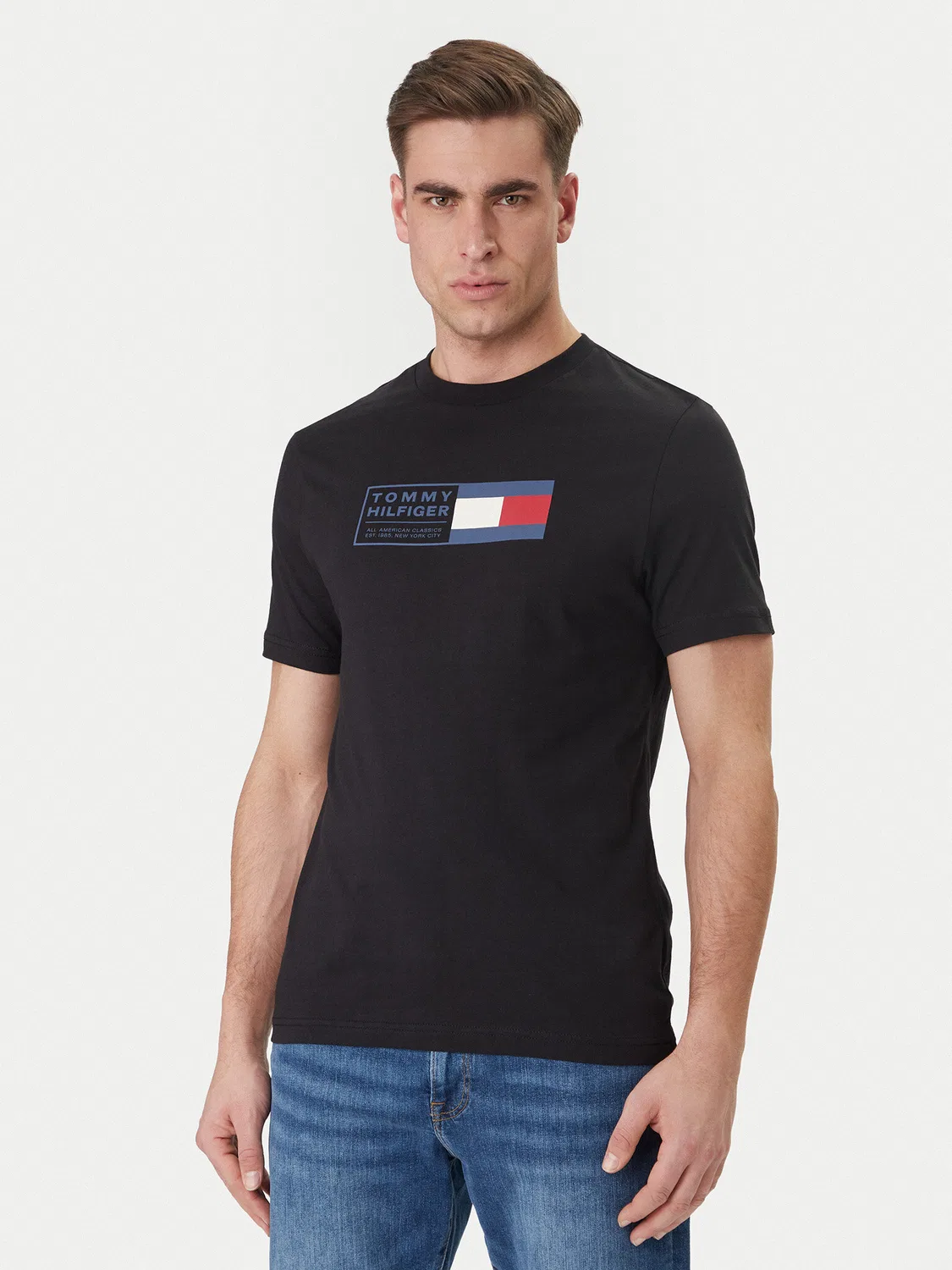 Мужская футболка стандартного кроя Brand Love Box Tommy Hilfiger, черный