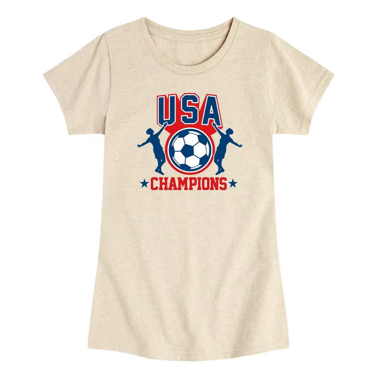 Детская футболка для девочек с принтом American Soccer Champions Instant Message, Heather Pink