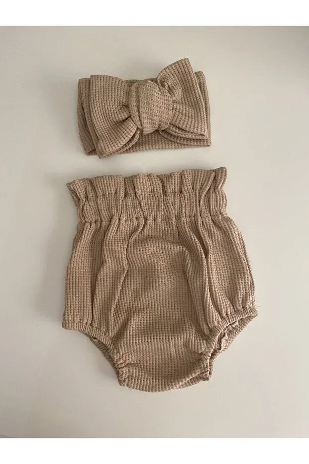 Детский комплект из футболки-борцовки и шорт Milk coffee waffle shorts band set Lolidenss, Milk Coffee