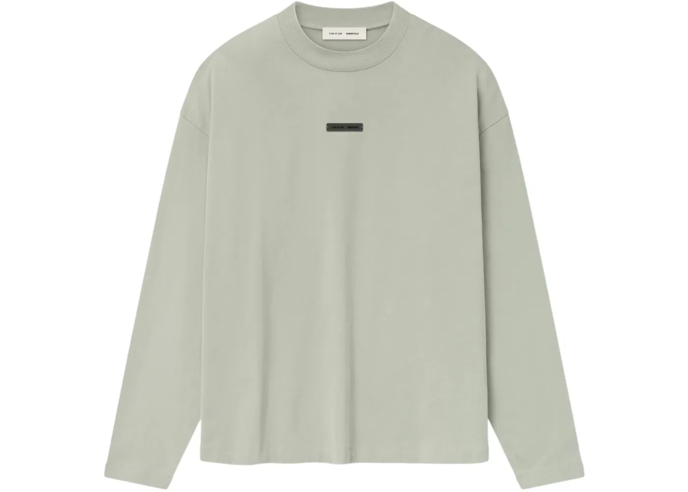 Мужская футболка с длинным рукавом Fear of God Essentials Classic Long Sleeve Tee Abbey Stone, Abbey Stone