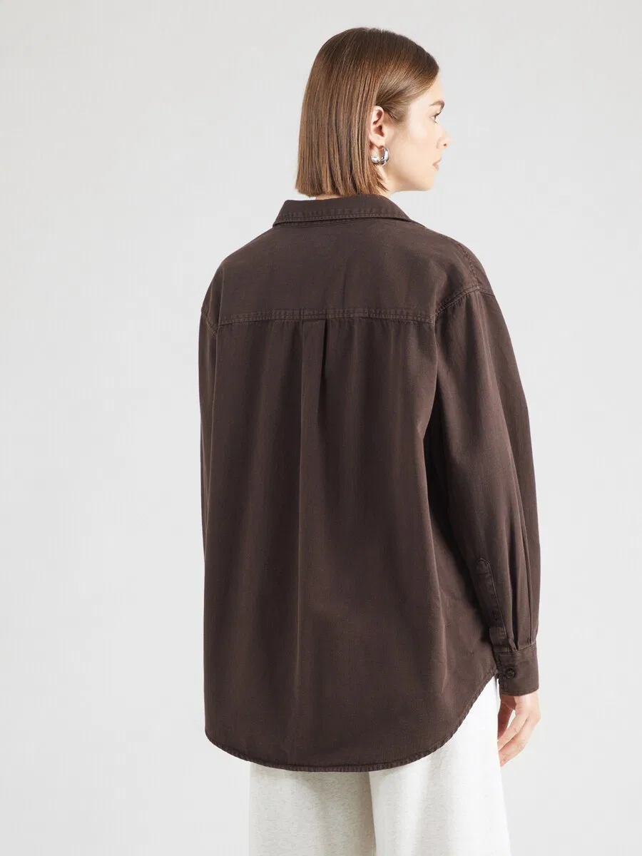 Блузка GAP темно-коричневого цвета — фото 4