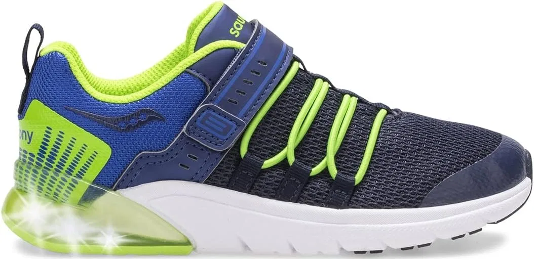 Детские кроссовки для девочек Flash Glow 2.0 Jr. Saucony, Navy/Green — фото 2