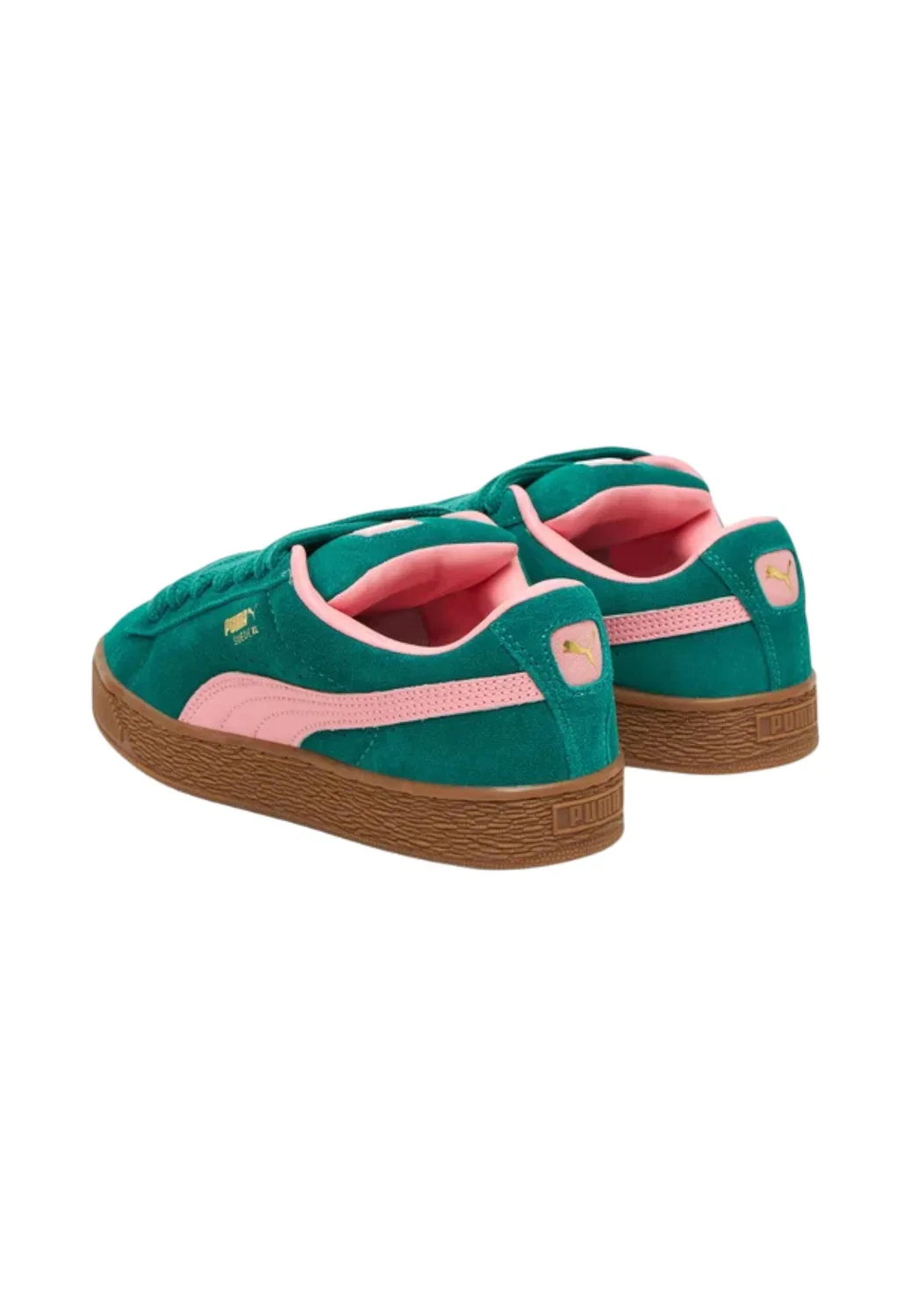 Детские кроссовки с верхом из замши Suede XL Puma, Grun Fluoreszierendes Ultrapink — фото 3