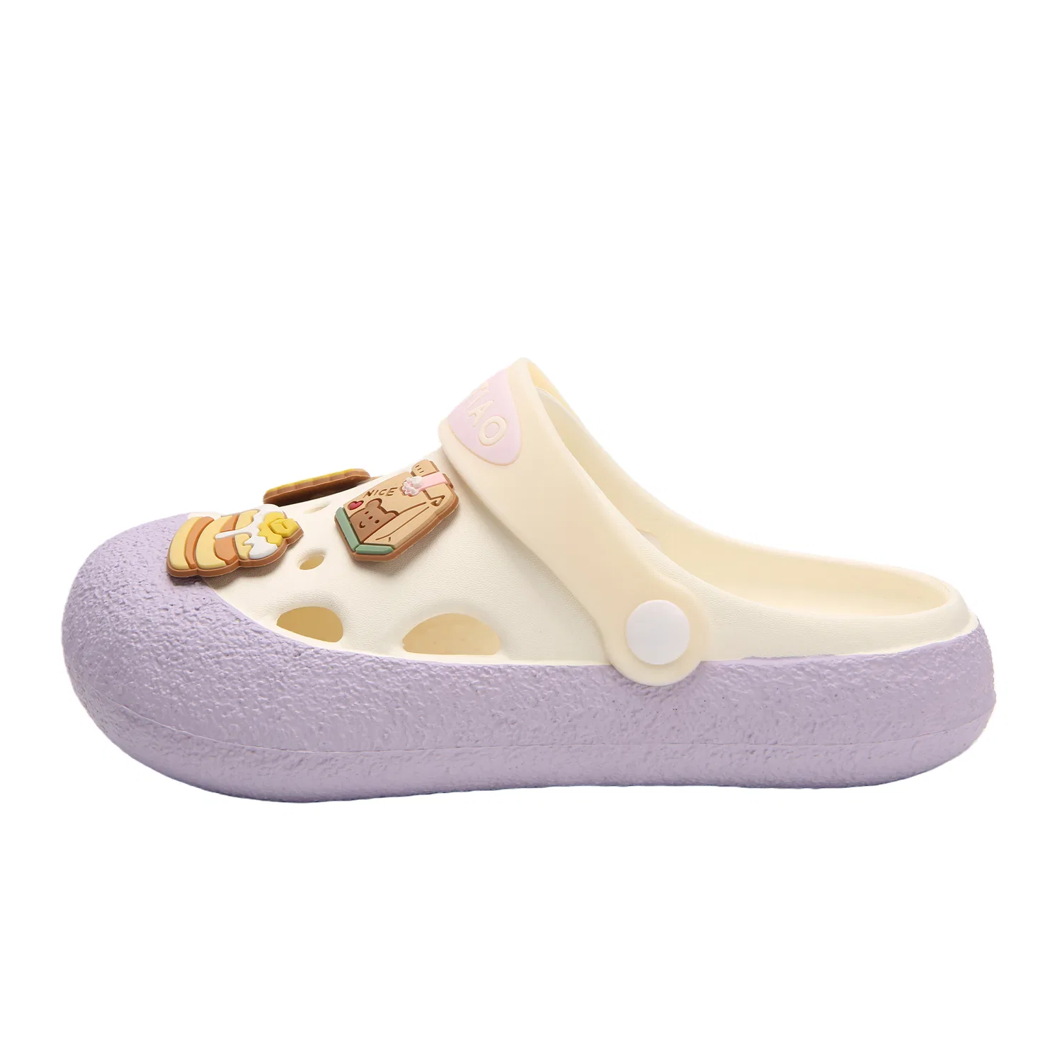 Детские домашние тапочки-сандалии с тонкими ремешками Unisex XIXITIAO, White Purple