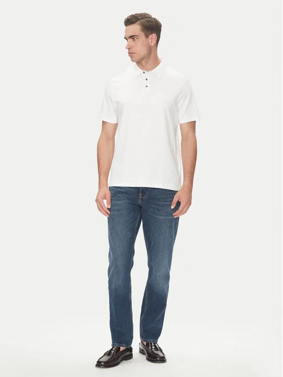 Поло regular fit Supima Calvin Klein, белый — фото 2