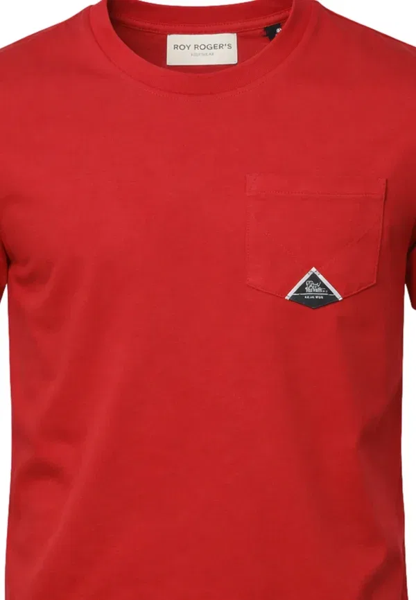 Футболка хлопковая Basic t-shirt Roy Rogers, Red, красный — фото 3