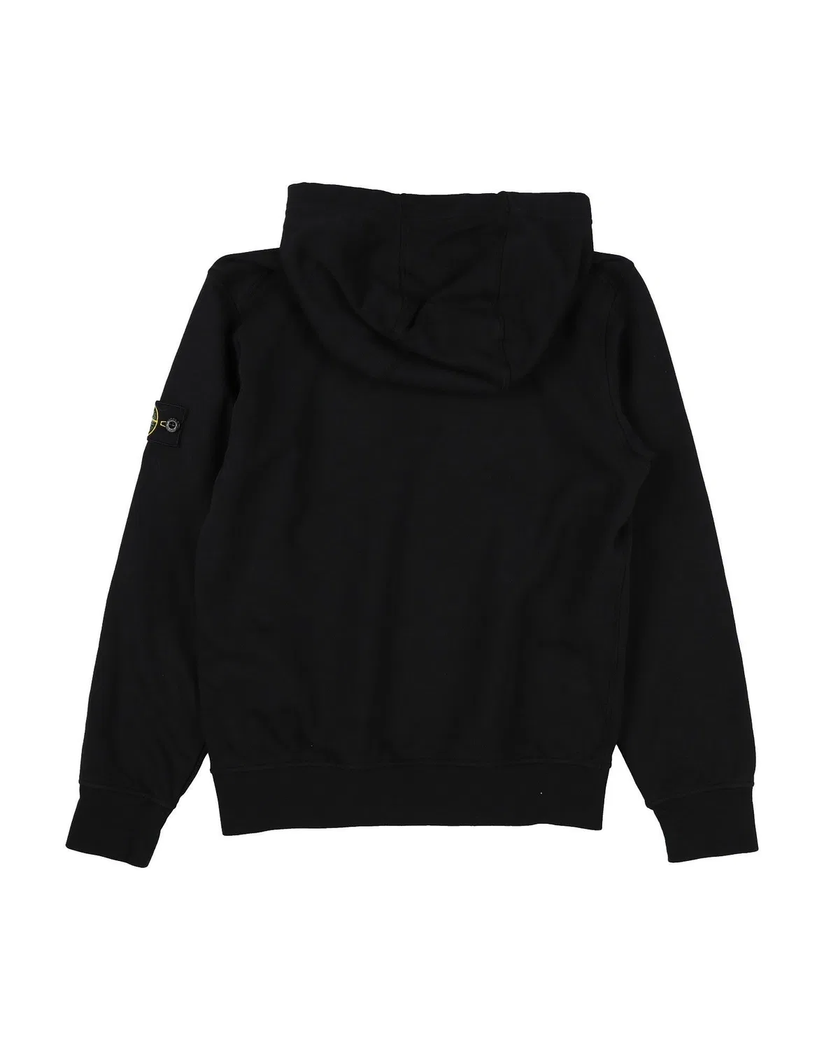 Детское худи с логотипом бренда Stone Island Junior, черный — фото 2