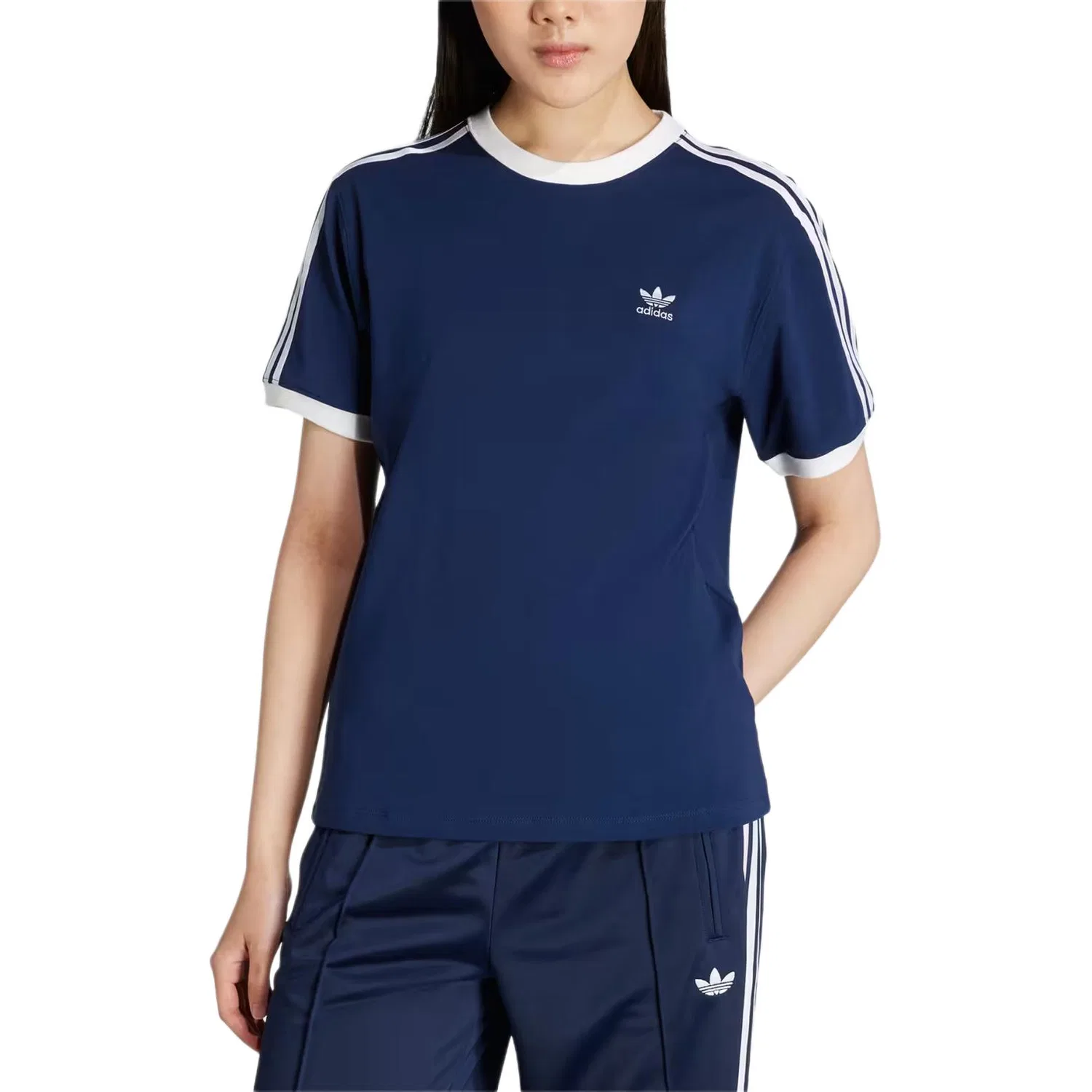 Женская футболка с логотипом Adidas Originals, Midnight Indigo — фото 3
