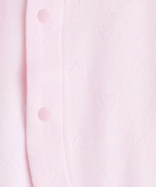 Детский комбинезон-боди с принтом Heart Eyelet, модель minimoi, moimoln, Pink — фото 4