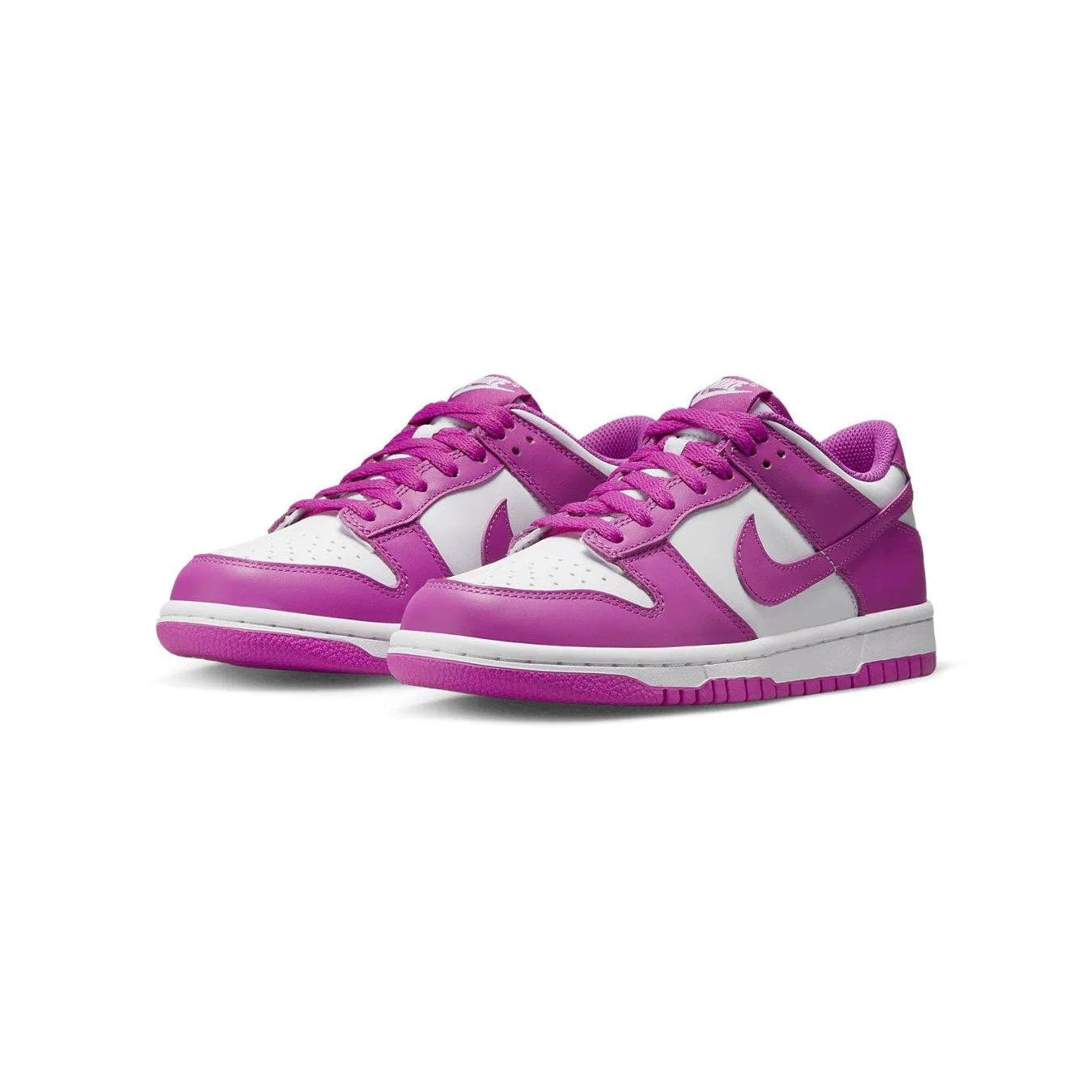Детские кроссовки для мальчиков с закрытым носком Dunk NIKE, White Active Fuchsia — фото 2