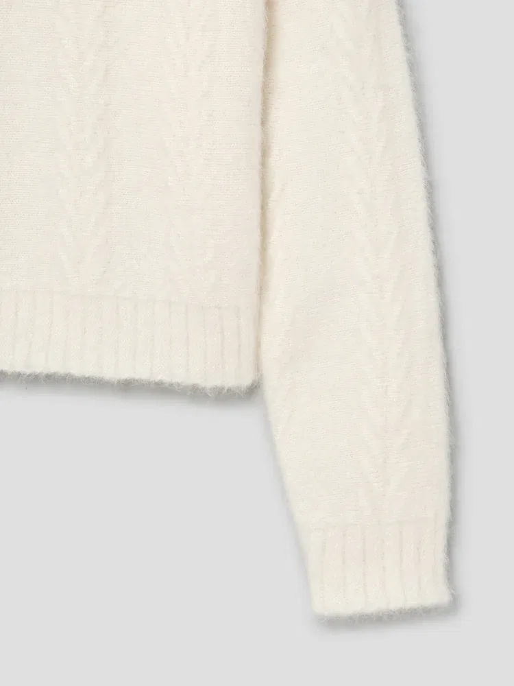 Свитер свободного кроя, модель Nuvola JACQUEMUS, White — фото 4