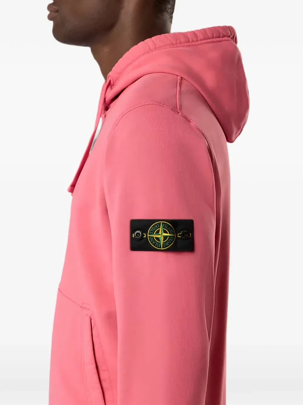 Худи с логотипом-нашивкой Stone Island, розовый — фото 4