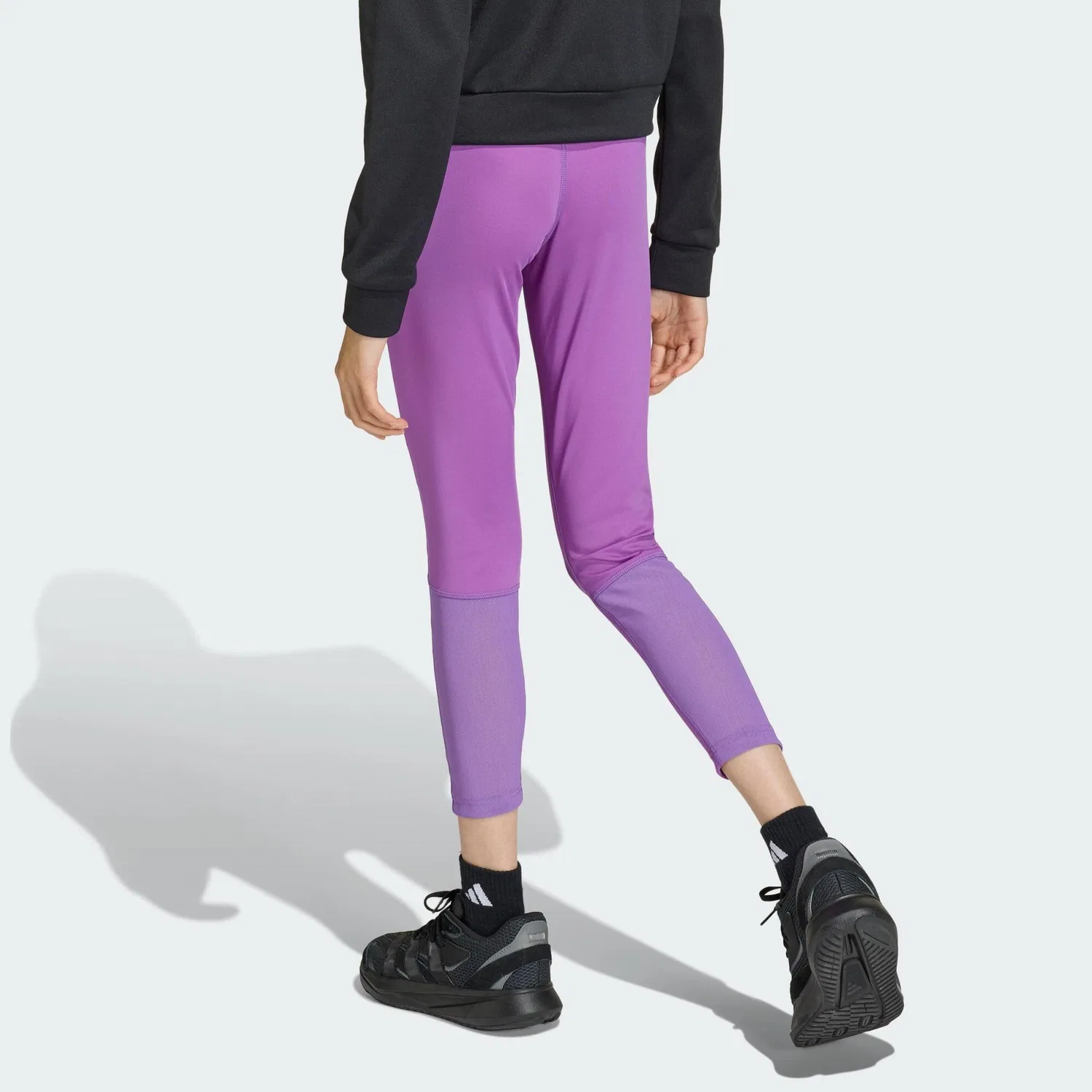 Детские леггинсы 7/8 длины TECHFIT Kids Adidas, Violett Weiss — фото 3