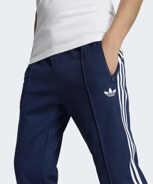Тренировочные штаны классические Adidas, ночной индиго, белый — фото 3