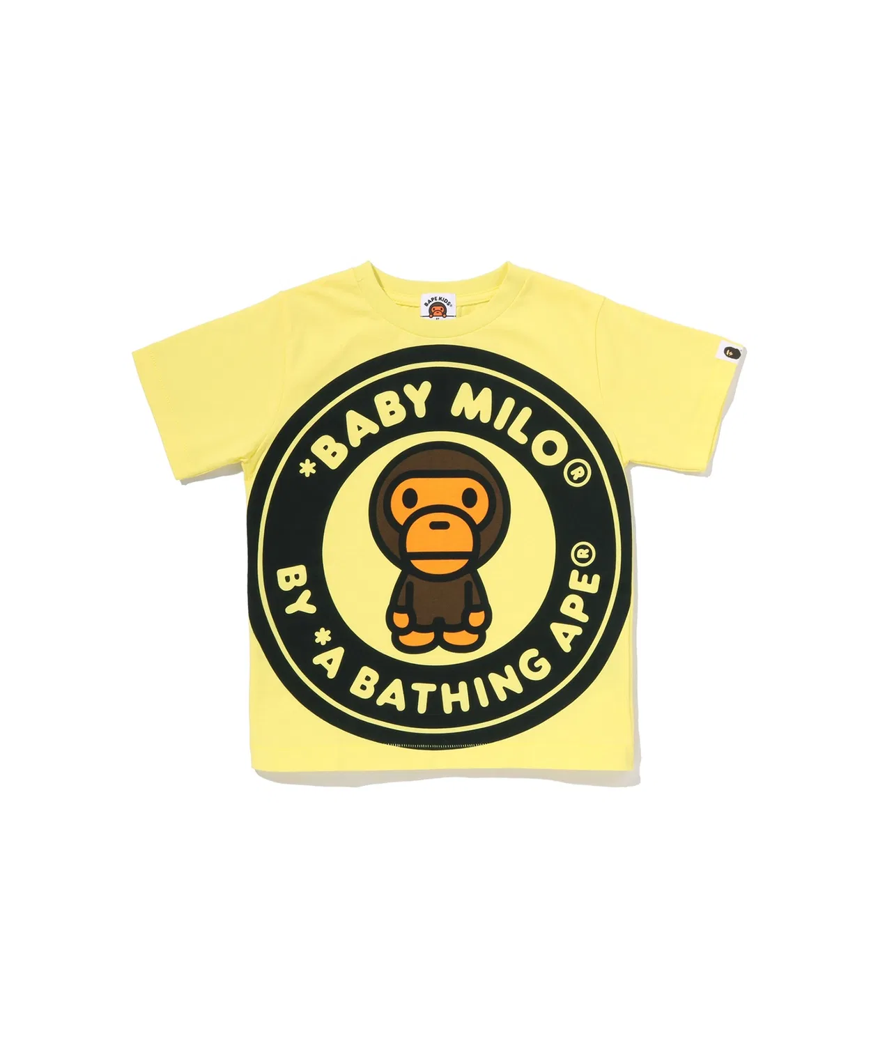 Детская футболка с коротким рукавом BIG MILO BWS TEE A BATHING APE, Yellow