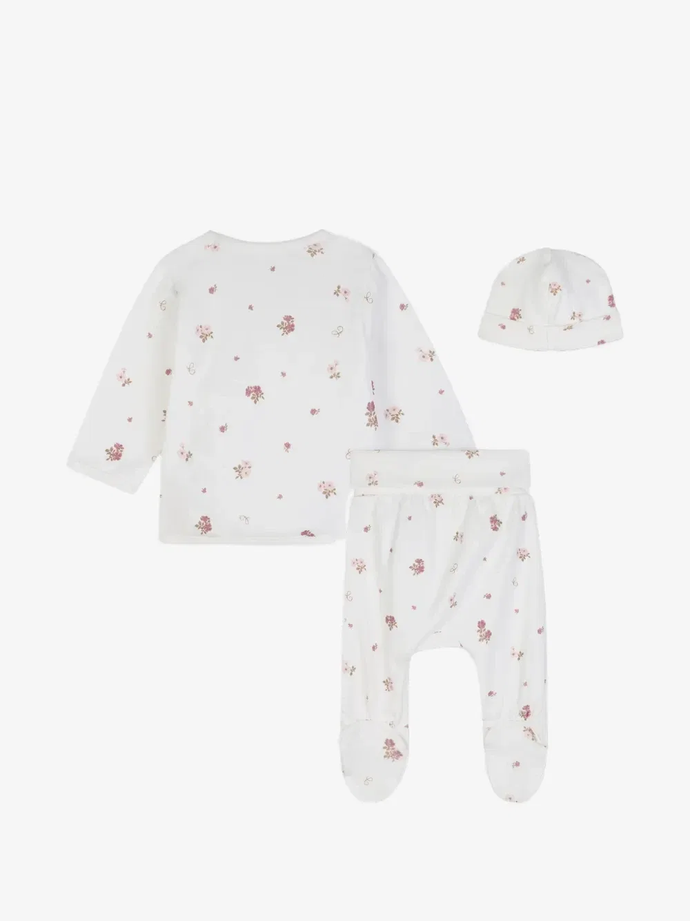 Комплект с цветочным принтом Chloe Kids, белый — фото 2