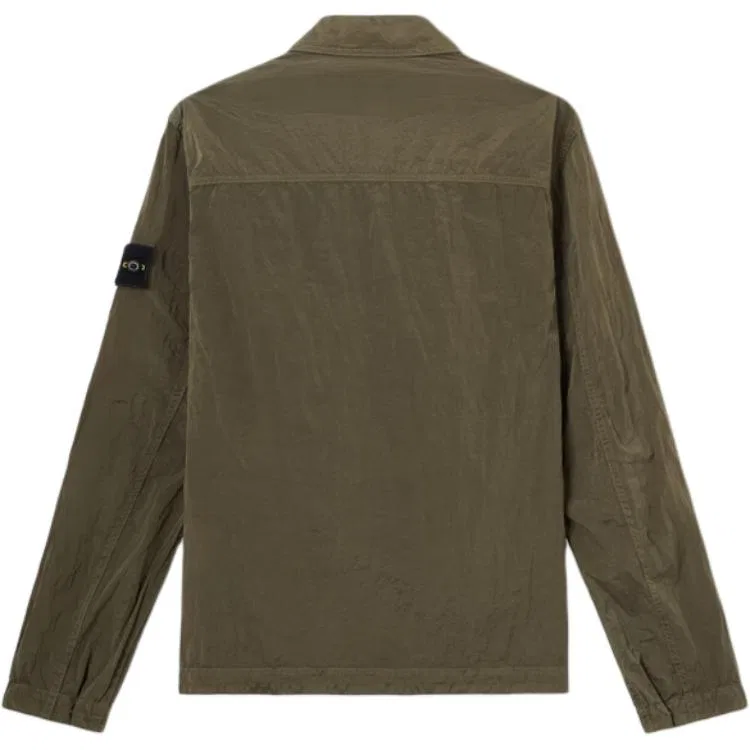 Мужская куртка с лацканами Stone Island, Army Green — фото 3