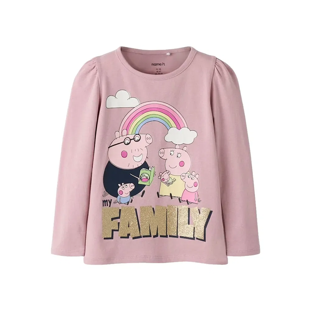 Футболка с длинным рукавом Nora Peppa Name It, розовый
