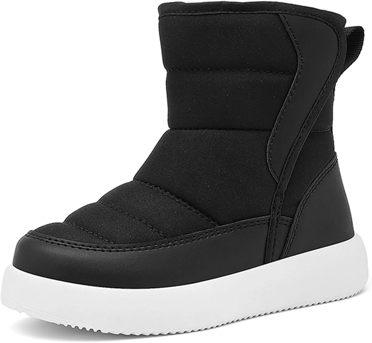 Детские зимние сапоги для девочек с мехом ADKGBE, Black And White