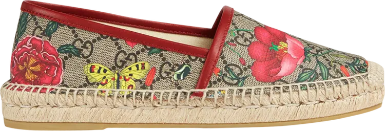 Кроссовки Gucci Wmns GG Supreme Espadrilles Floral, коричневый