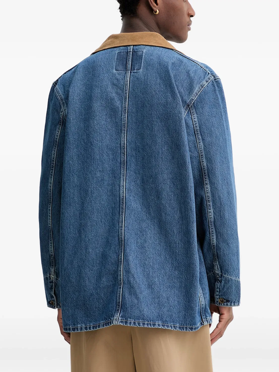 Синяя джинсовая куртка с вельветовым воротником Levi's, синий — фото 2